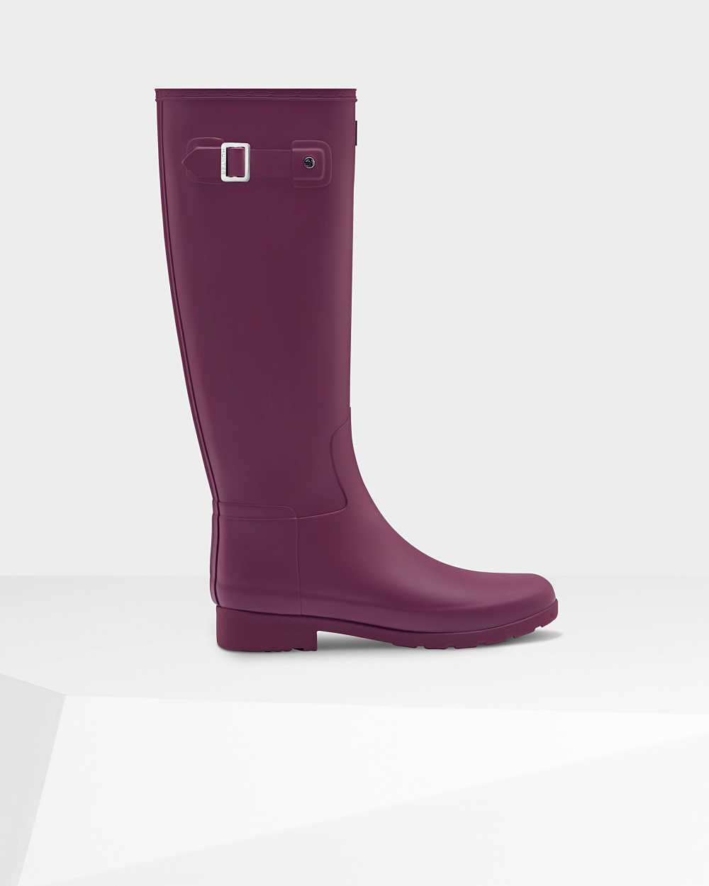 Womens Hunter Refined Slim Fit Tall Rain Boots Purple | WUAVQI-732